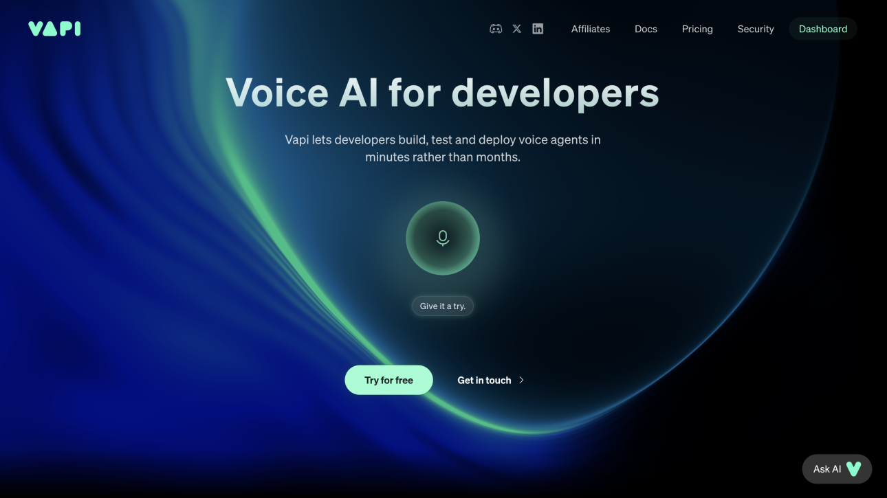 Vapi Voicechatbot setting